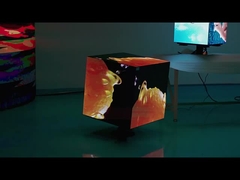 맞춤형 LED 디스플레이 실내 LED 스마트 큐브 스크린, 4면 동적 불규칙 큐브 모양 바 표시